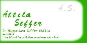 attila seffer business card
